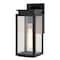 Vaxcel Uptown 1 Light Matte Black Transitional Outdoor Wall Lantern Clear Glass T0776 - alternate 1